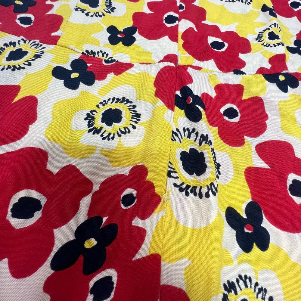 Pretty Vacant Floral Retro Swing Dress Size 12 Yellow and Red - Picture 12 of 15
